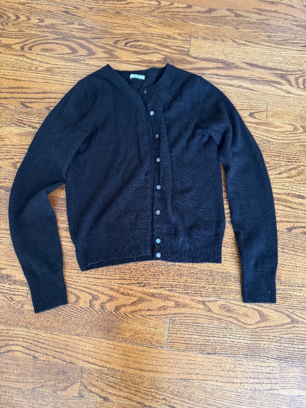 J Crew Black Cashmere Cardigan